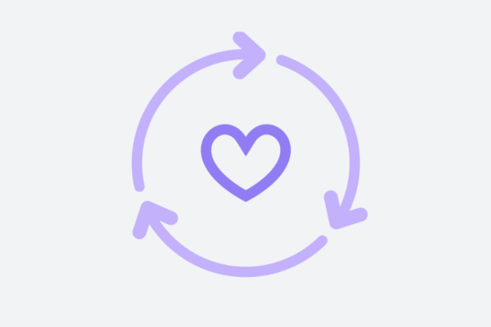 Arrows circling a heart