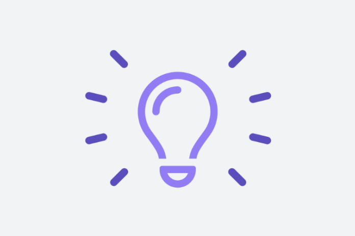 Lit light bulb