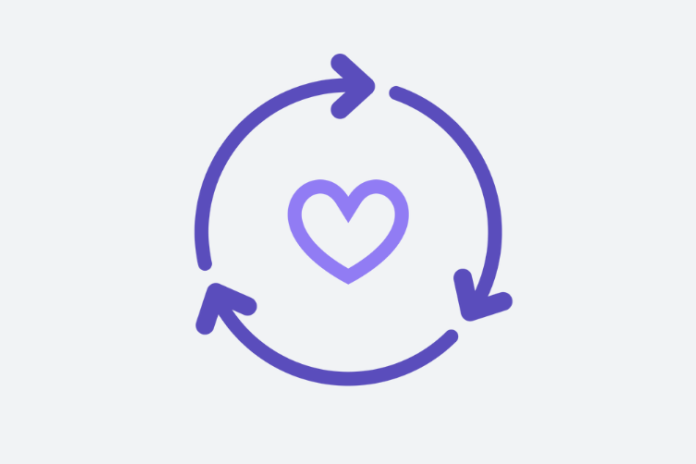 Arrows circling a heart