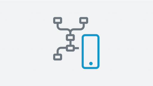 Abstrakt illustration av mobil marketing automation