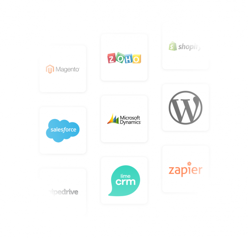 Exempel på integrationer anpassade till Lianas marketing automation
