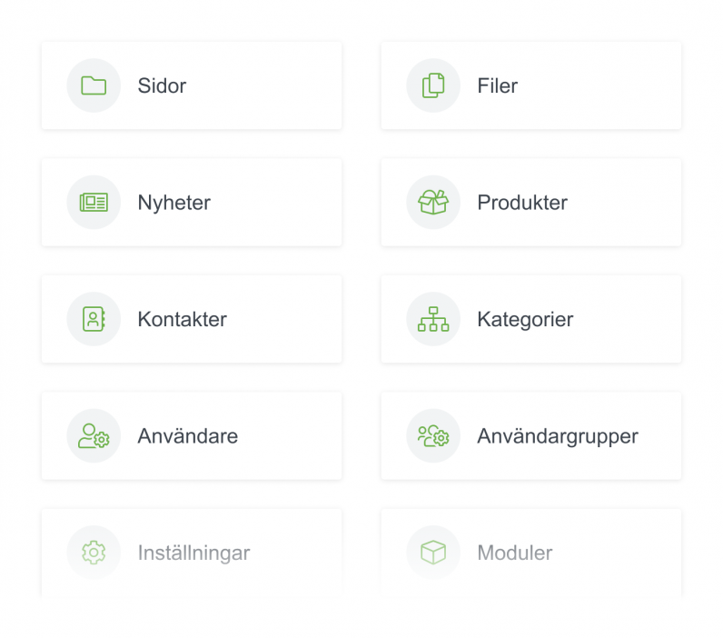 Lianas innehållshanteringssystem för desktop och mobil