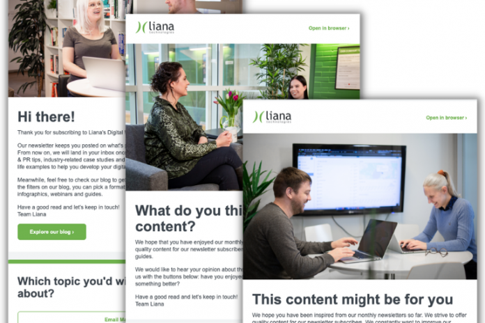 Introduktion av automations-e-postmeddelanden skapade med marknadsföringsautomatiseringsprogram LianaAutomation